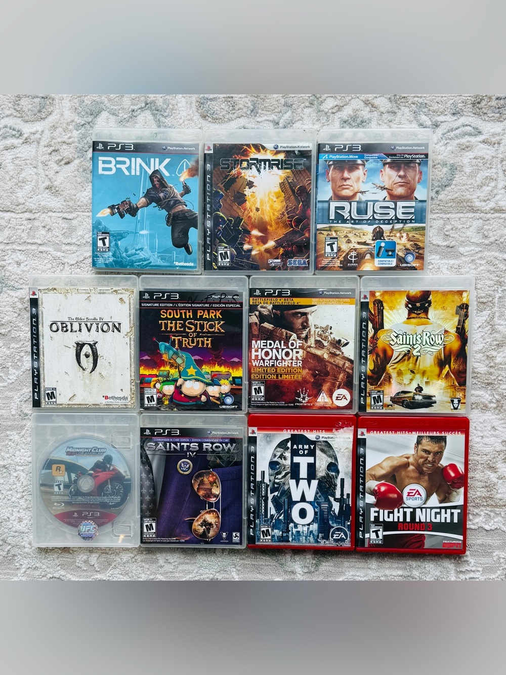 PS3 11 Games Lot: Saints Row - Midnight Club: LA - Oblivion